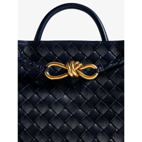 Bottega Veneta Women Andiamo Leather Shoulder Bag With Intrecciato Motif - Picture 4 of 4